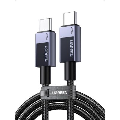 ���� ������ USB-C to USB-C 2.0m PD3.1 240W 480Mbps braided black Ugreen (75732) - �������� 1