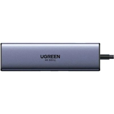������������ Ugreen USB-C 6-in-1 2xUSB-A + 1xUSB-C PD100W + DisplayPort 4K60Hz + 1xRJ45 1000Mbps black (75643) - �������� 2