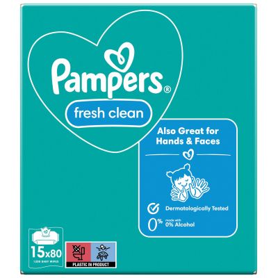 ������� ������� �������� Pampers Fresh Clean 15 ����� � 80 �� (1200 ��) (8001841078496) - �������� 2