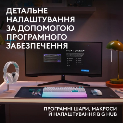 ��������� Logitech G512 X 98 Tactile Switch RGB USB UA White (920-014003) - �������� 9