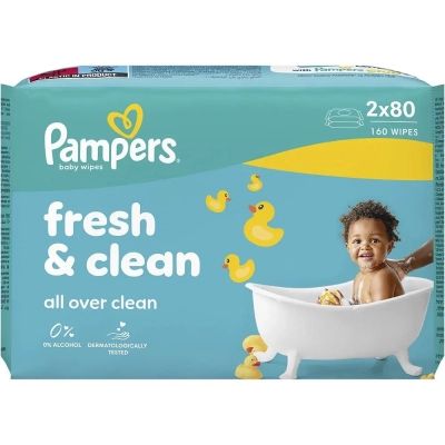 ������� ������� �������� Pampers Fresh Clean2x80 �� (160 ��) (8006530135269) - �������� 1
