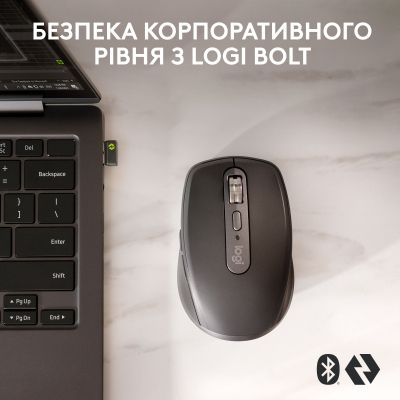 ����� Logitech MX Anywhere 3S for Business Wireless/Bluetooth + Mouse Pad Studio Series Graphite (MX910-006958) - �������� 2