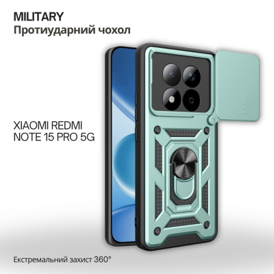 ����� �� ��������� �������� BeCover Military Xiaomi Redmi Note 15 Pro 5G Dark Green (715867) - �������� 2