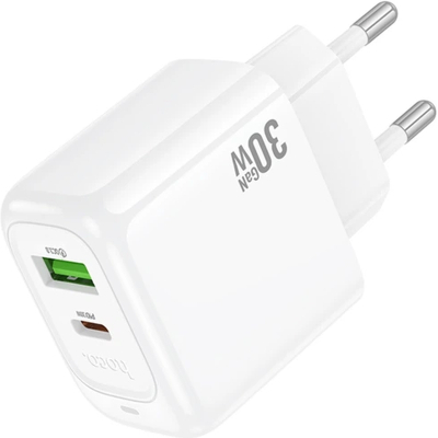�������� ������� HOCO CS55A 1xUSB-C PD30W + 1xUSB QC3.0 white (6942007631549) - �������� 5
