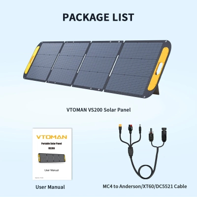 ����������� ��������� ������ Vtoman 200W 19V IP67 MC-4/Anderson/XT60/DC5521 (VS200) - �������� 9