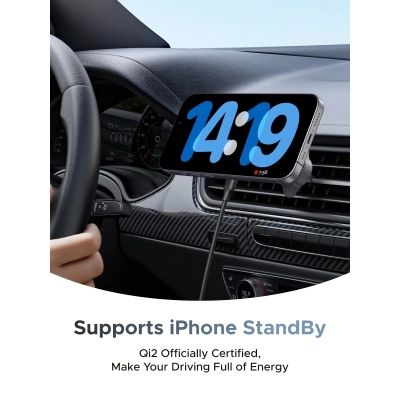 ������������� ���������� Ugreen W758 Magnetic Wireless Car Charger 25W QI2.2 Starlight Blue (55967) - �������� 5