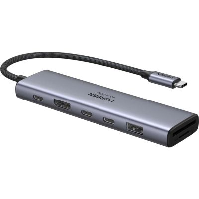������������ Ugreen USB-C 7-in-1 2xUSB 3.0 + 2xUSB-C + HDMI 4K60Hz + SD/TF + PD 100W (45521) - �������� 1