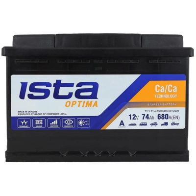 ����������� ������������� ISTA Optima 74Ah 680A R+ (L3) - �������� 1