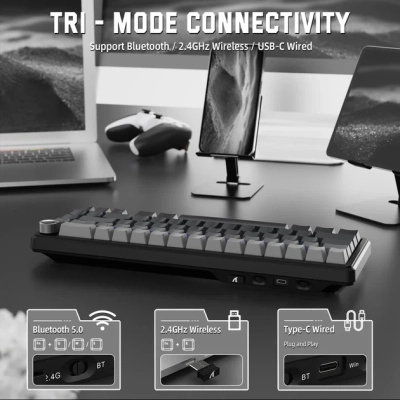 ��������� Attack Shark X66 RGB Wireless/Bluetooth/USB UA Moonlit Night (X66MN_AS) - �������� 3