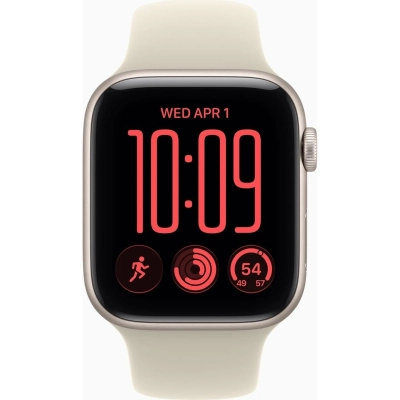 �����-�������� Apple Watch SE 3 2026 GPS 44mm Starlight Aluminium Case with Sand Sport Band - M/L (MJL54RK/A) - �������� 2