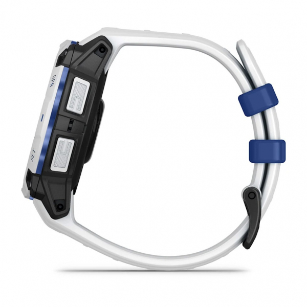 �����-�������� Garmin Instinct 3 45mm Solar Whitestone with Whitestone/Bolt Blue Silicone Band (010-02934-03) - �������� 3