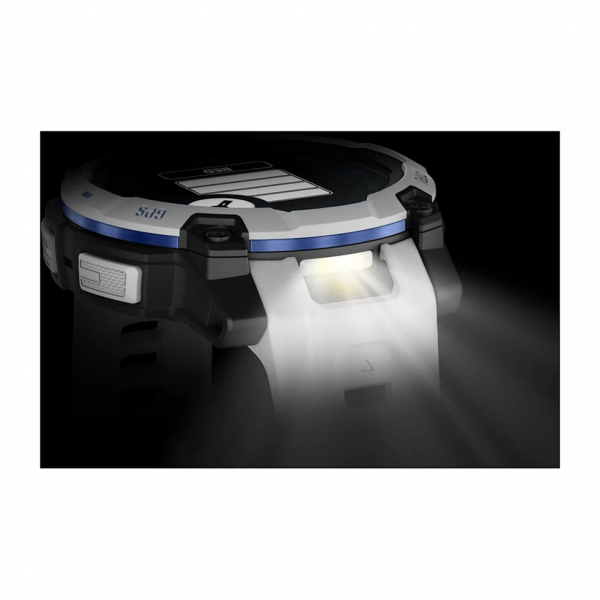 �����-�������� Garmin Instinct 3 45mm Solar Whitestone with Whitestone/Bolt Blue Silicone Band (010-02934-03) - �������� 16