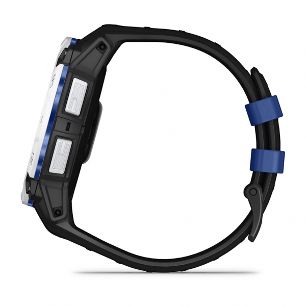 �����-�������� Garmin Instinct 3 50mm Solar Whitestone with Black/Bolt Blue Silicone (010-02935-43) - �������� 2
