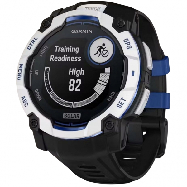 �����-�������� Garmin Instinct 3 50mm Solar Whitestone with Black/Bolt Blue Silicone (010-02935-43) - �������� 20