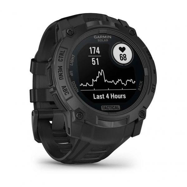 �����-�������� Garmin Instinct 3 50mm Tactical Solar Black with Charcoal Silicone Band (010-02935-90) - �������� 2