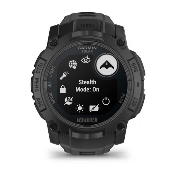 �����-�������� Garmin Instinct 3 50mm Tactical Solar Black with Charcoal Silicone Band (010-02935-90) - �������� 3