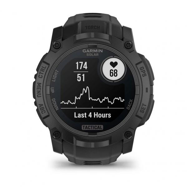 �����-�������� Garmin Instinct 3 50mm Tactical Solar Black with Charcoal Silicone Band (010-02935-90) - �������� 6