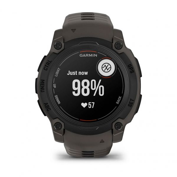 �����-�������� Garmin Instinct 3 50mm Tactical Solar Black with Charcoal Silicone Band (010-02935-90) - �������� 9