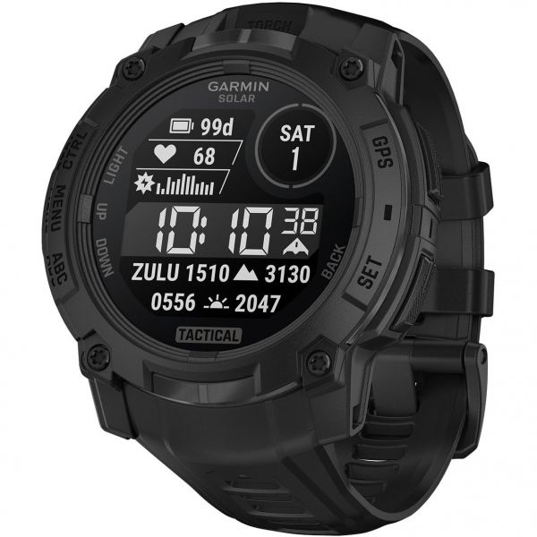 �����-�������� Garmin Instinct 3 50mm Tactical Solar Black with Charcoal Silicone Band (010-02935-90) - �������� 12