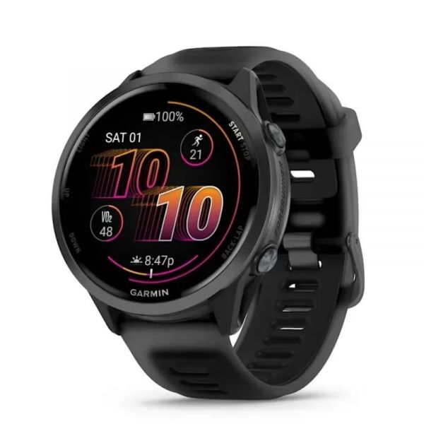 - Garmin Forerunner 570 47mm Slate Gray with Black/Translucent Black Silicone with Slate Buckle (010-02971-40) -  1
