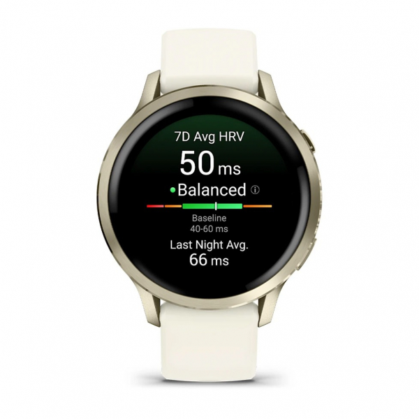 �����-�������� Garmin Venu 4 41mm Luna Gold with Bone Silicone (010-03013-40) - �������� 9