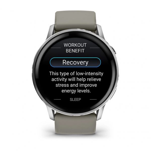 �����-�������� Garmin Venu 4 45mm Silver Bezel with Silver Gray Silicone Band (010-03014-01) - �������� 3