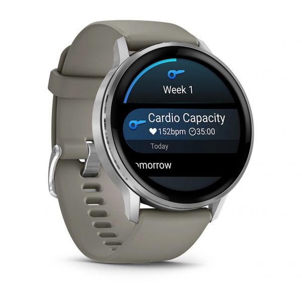 �����-�������� Garmin Venu 4 45mm Silver Bezel with Silver Gray Silicone Band (010-03014-01) - �������� 6