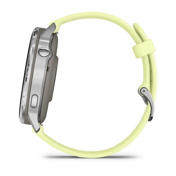 �����-�������� Garmin Venu 4 45mm Silver Bezel with Citron Silicone Band (010-03014-02) - �������� 3