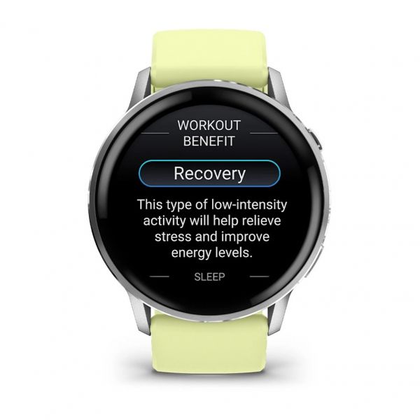 �����-�������� Garmin Venu 4 45mm Silver Bezel with Citron Silicone Band (010-03014-02) - �������� 5