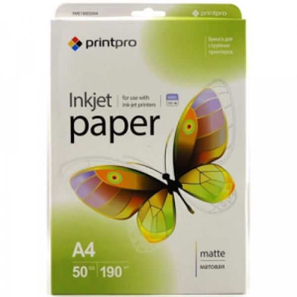 �������� PrintPro A4 Matt 190�, 50��. (PME190050A4) - �������� 1