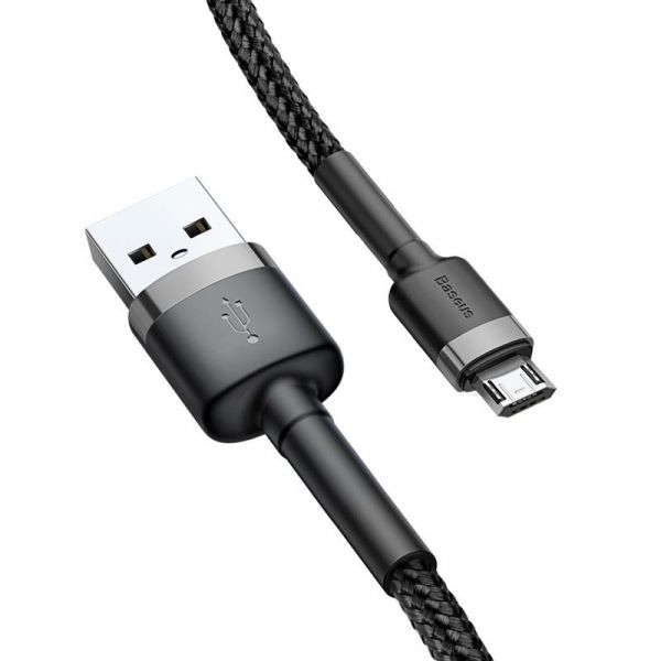 ������ USB - micro USB 2 � Baseus Cafule 1.5A Grey/Black, ������������ (CAMKLF-CG1) - �������� 1