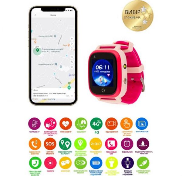 ������� �������� �������� AmiGo GO005 4G WIFI Thermometer Pink - �������� 9
