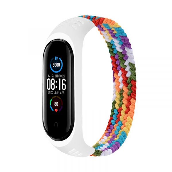 ������� BeCover Elastic Nylon Style ��� Xiaomi Mi Smart Band 5/Mi Smart Band 6 Size M Rainbow (706154) - �������� 1