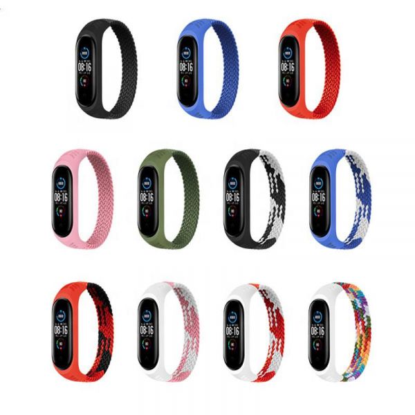 ������� BeCover Elastic Nylon Style ��� Xiaomi Mi Smart Band 5/Mi Smart Band 6 Size S Red (706144) - �������� 2