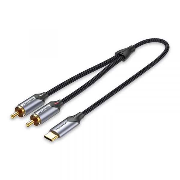  Vention USB Type-C - 2RCA (M/M), 2 , Black (BGUHH) -  1