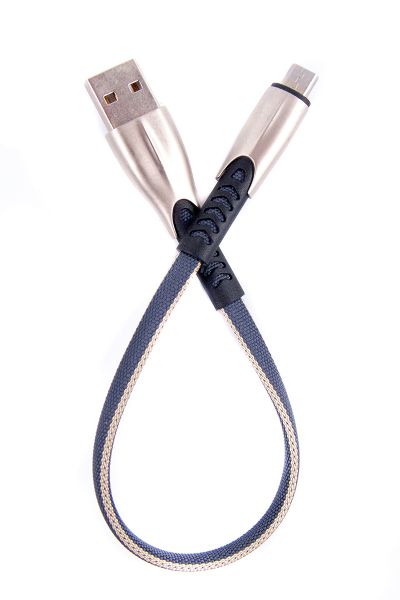 ������ Dengos USB-microUSB 0.25� Grey (PLS-M-SHRT-PLSK-GREY) - �������� 1