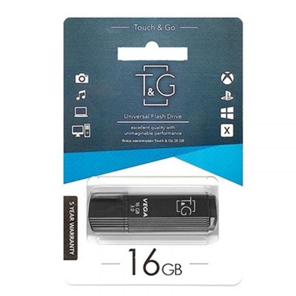 USB Flash Drive 16Gb T&G 121 Vega series Black (TG121-16GBBK) - �������� 1