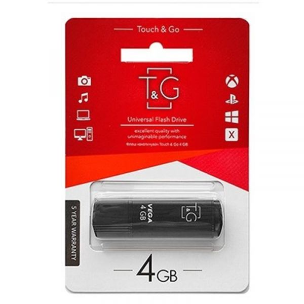 USB Flash Drive 4Gb T&G 121 Vega series Black (TG121-4GBBK) - �������� 1