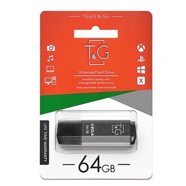 USB Flash Drive 64Gb T&G 121 Vega series Grey (TG121-64GBGY) - �������� 1