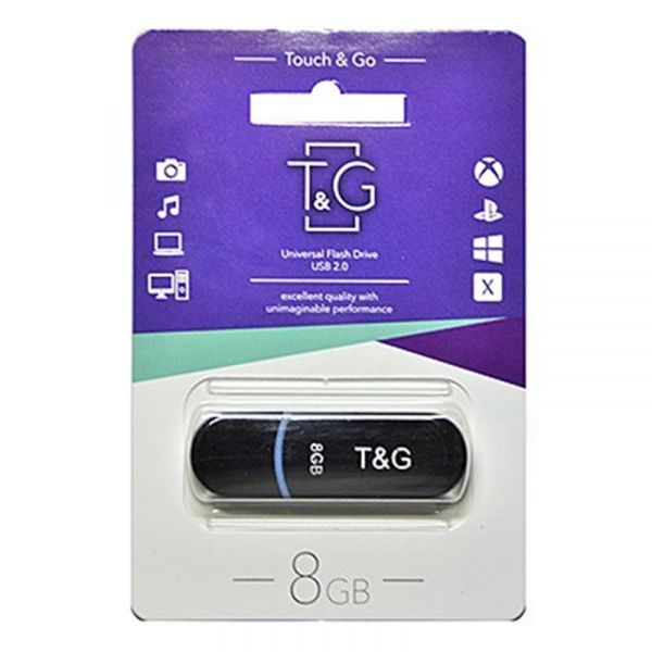 USB Flash Drive 8Gb T&G 011 Shorty series Black, TG012-8GBBK - �������� 1