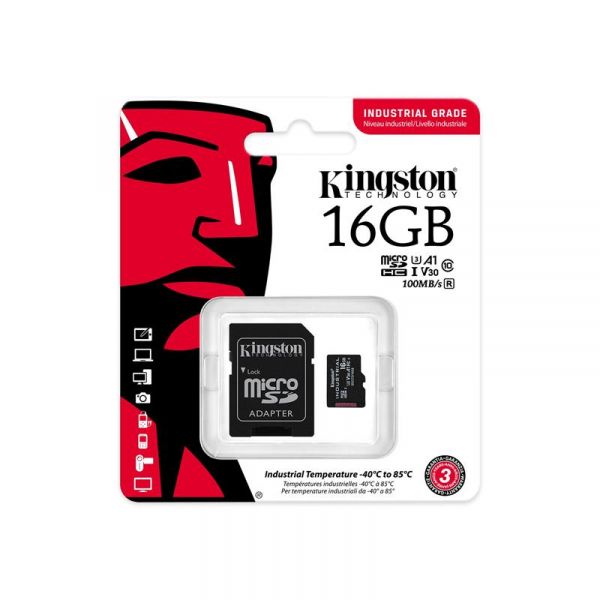 ����� ������ MicroSDHC 16GB UHS-I/U3 Class 10 Kingston Industrial + SD-adapter (SDCIT2/16GB) - �������� 3