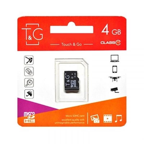   MicroSDHC    4GB UHS-I Class 10 T&G (TG-4GBSDCL10-00) -  1