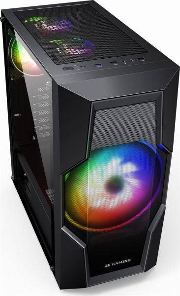 ������ 2E Gaming TURBO (G2057B), Black, ��� ��, Mid Tower, ��� ATX / Micro ATX / mini-ITX, 1x200 ARGB Fan / 3x120 ARGB Fan, ������� ������ �� ����������� ������ (2E-G2057B) - �������� 4