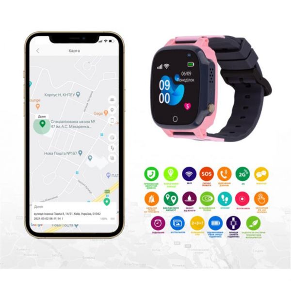 ������� �����-���� AmiGo GO008 Milky GPS WiFi Pink - �������� 5