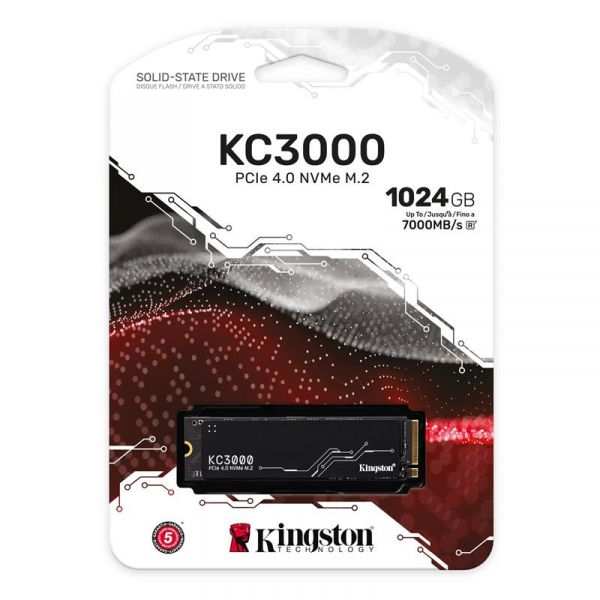  SSD M.2 2280 1TB Kingston (SKC3000S/1024G) -  3