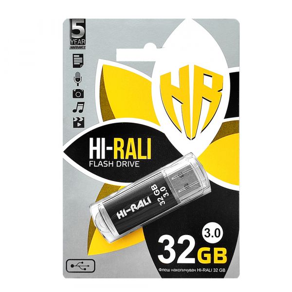 ����-����������� USB3.0 32GB Hi-Rali Rocket Series Black (HI-32GB3VCBK) - �������� 2