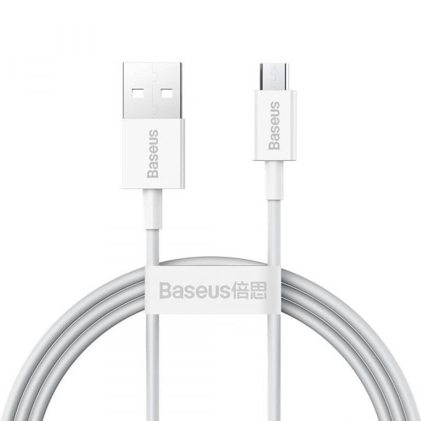 ������ USB 2.0 Micro - 1.0 � Baseus CAMYS-02 Superior Series Fast Charging Data Cable 2A White - �������� 1