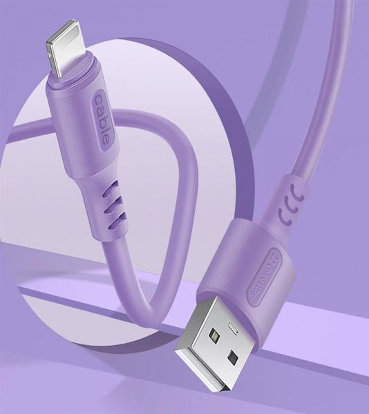  ColorWay USB-Lightning, soft silicone, 2.4, 1, Purple (CW-CBUL044-PU) -  5