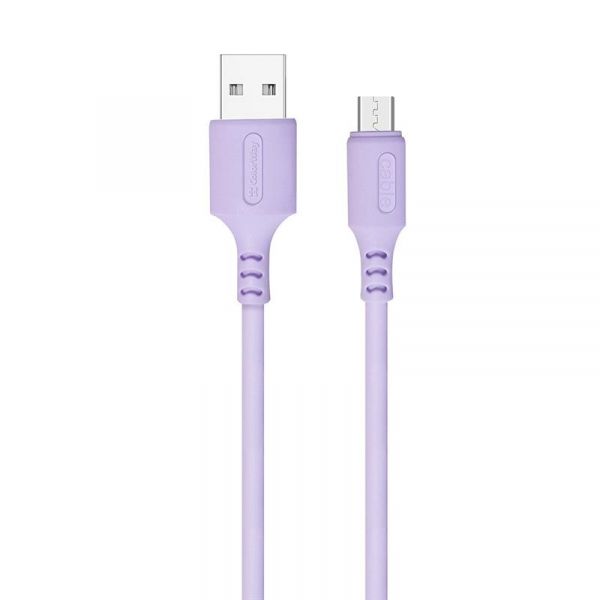  ColorWay USB-microUSB, soft silicone, 2.4, 1, Purple (CW-CBUM044-PU) -  1