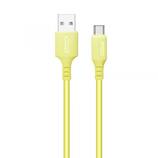  ColorWay USB-USB Type-C, soft silicone, 2.4, 1, Yellow (CW-CBUC043-Y) -  1